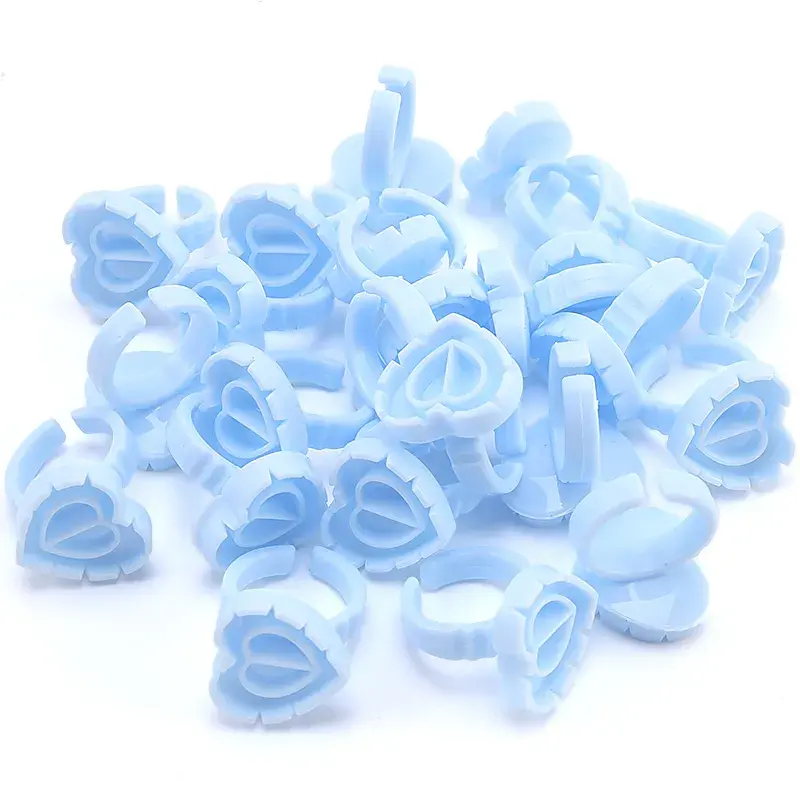 Thumbnail: 50/100Pcs Disposable Glue Ring Cup for Lashes Fan Tattoo Pigment Holder