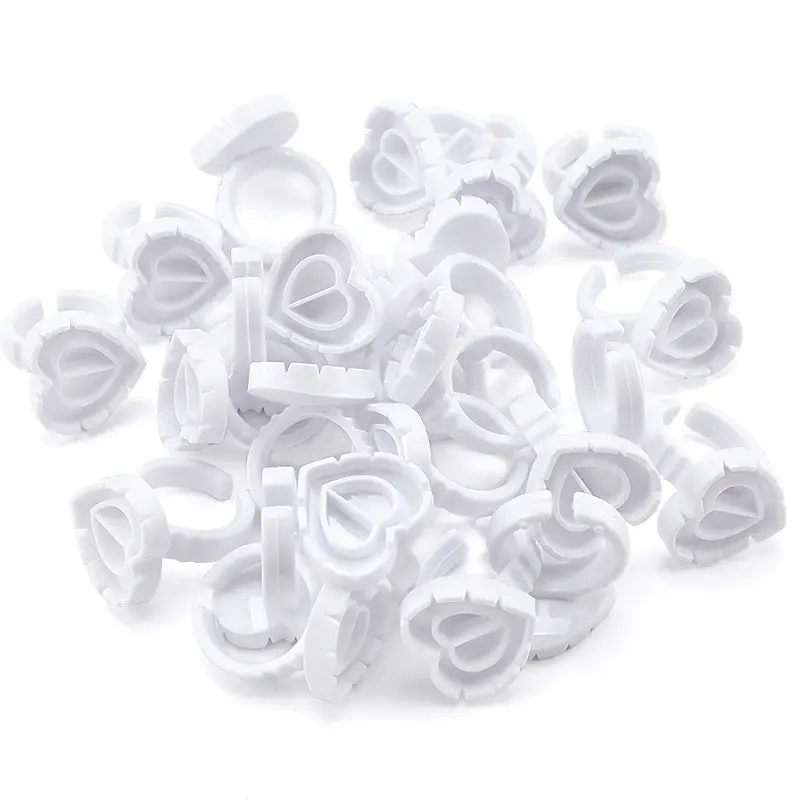 Thumbnail: 50/100Pcs Disposable Glue Ring Cup for Lashes Fan Tattoo Pigment Holder