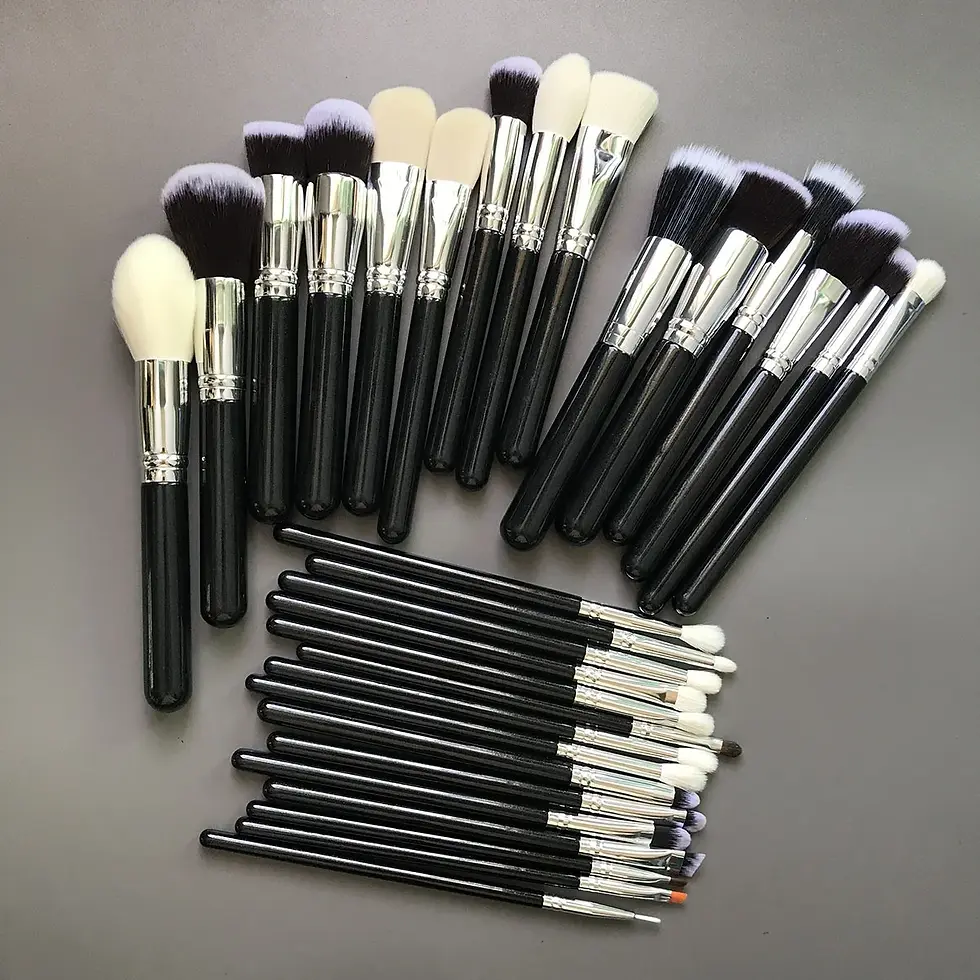 Thumbnail: 30pcs Black Silver Makeup Brush Set Personal Care & Beauty Appliances