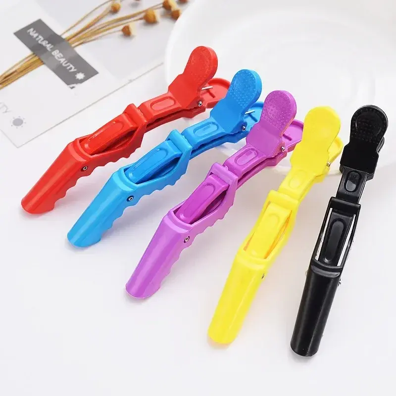 Thumbnail: 5PCS Alligator Hair Clip Hairdressing Clamps Plastic Hair Claw