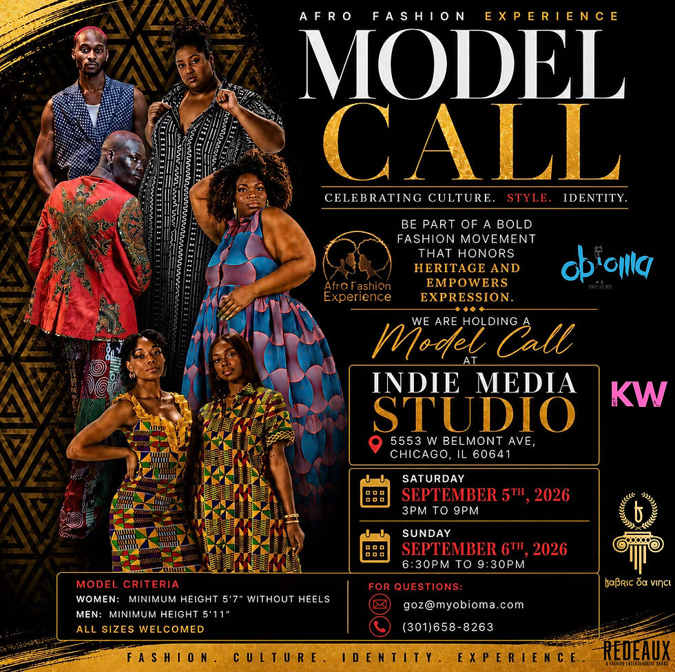 In person or virtual Casting Call: AFRO FASHION EXPERIENCE
