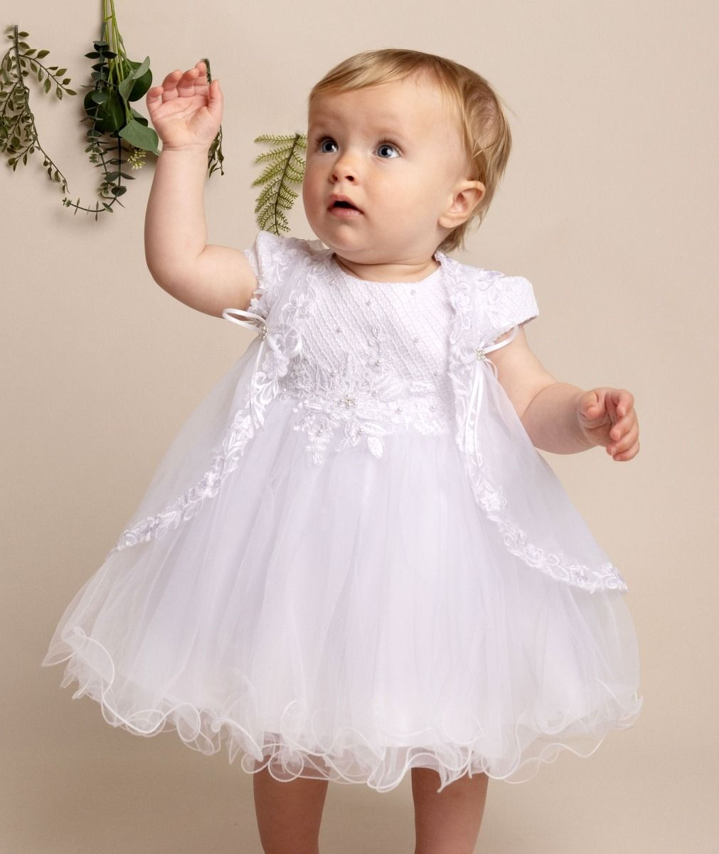 christening dress front view