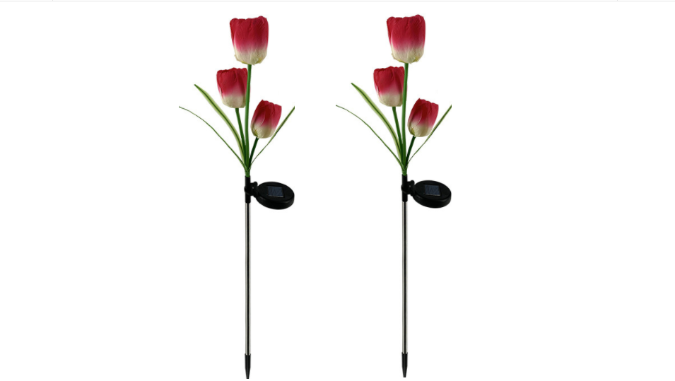 Miniatura: Solar-Par de Tulipán Luz para Jardín y Céspe
