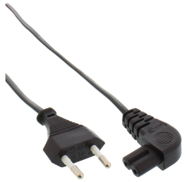 Cavo Alimentazione InLine - Europlug A IEC-320-C7, 1m, Nero, Classe II - Foto 3