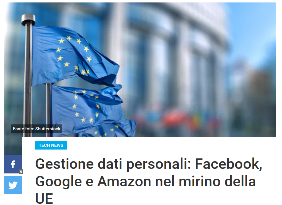 Gestione dati personali