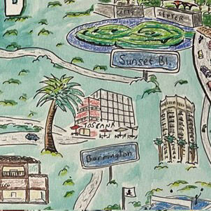 Thumbnail: Brentwood map - watercolor