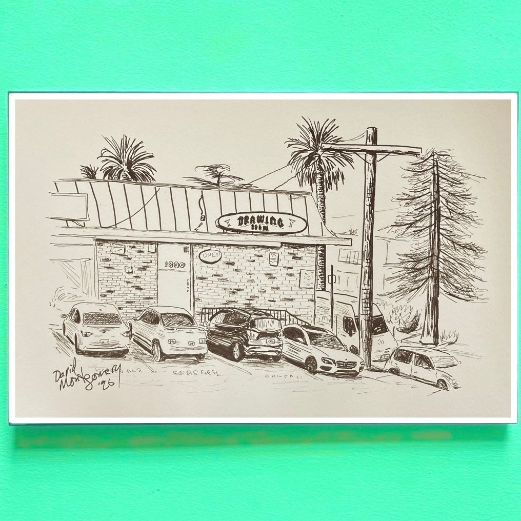Drawing Room ink drawing print