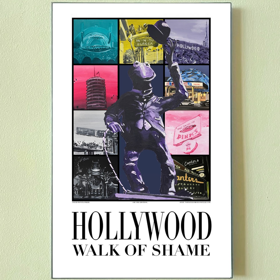 Hollywood Eras monochrome collage 11x17” print