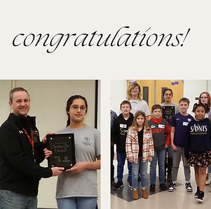 This graphic celebrated eighth grader Deborah Burch winning the county spelling bee.