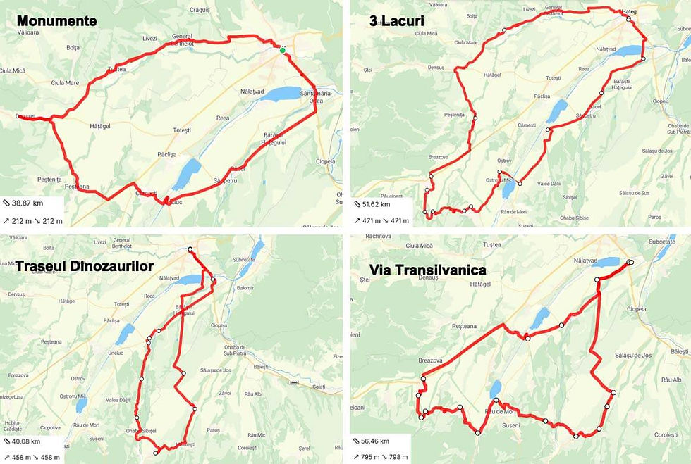 Trasee cu bicicleta in Tara Hategului