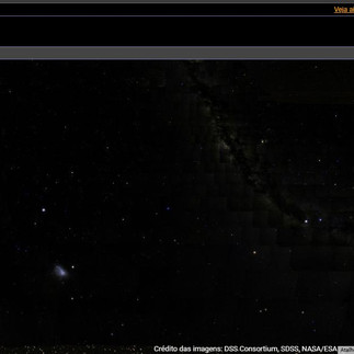 Imagen cedidas ao Google pela Nasa. o Céu estrelado e outras galáxias através do Google Sky.