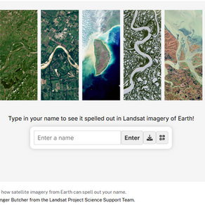 Representação Gráfica Do Seu Nome Com Imagens Do Landsat