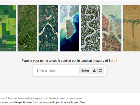 Representação Gráfica Do Seu Nome Com Imagens Do Landsat
