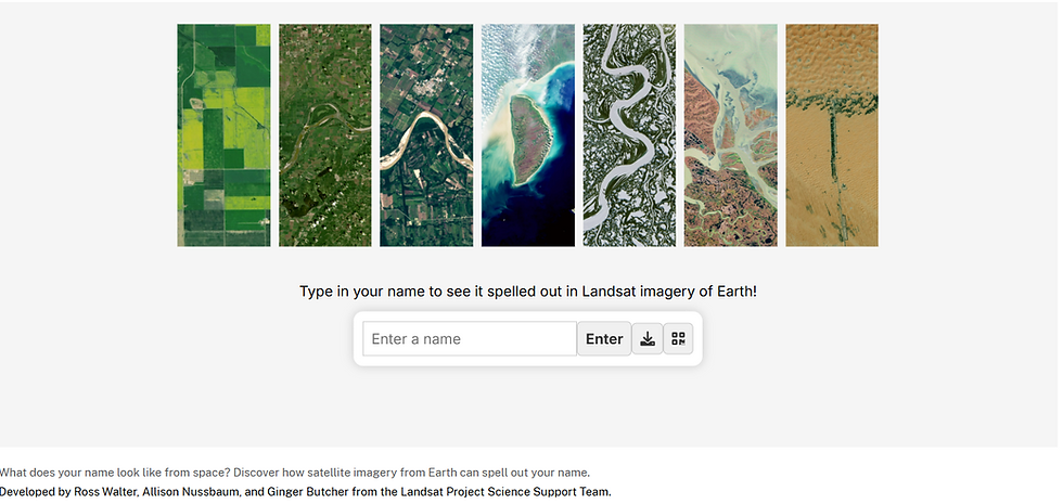Representação Gráfica Do Seu Nome Com Imagens Do Landsat