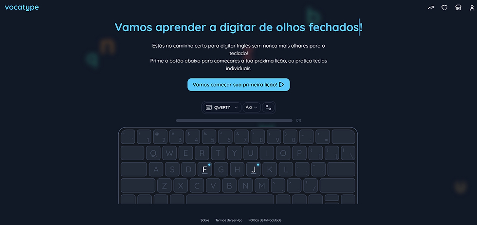 Aplicativo online gratuito que ajuda a melhorar velocidade e precisão no teclado.