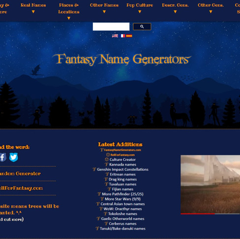 Nome para o personagem