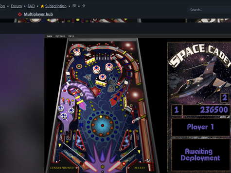 Relembre e jogue o clássico Pinball do Windows diretamente no navegador com suporte a teclado e modo tela cheia.