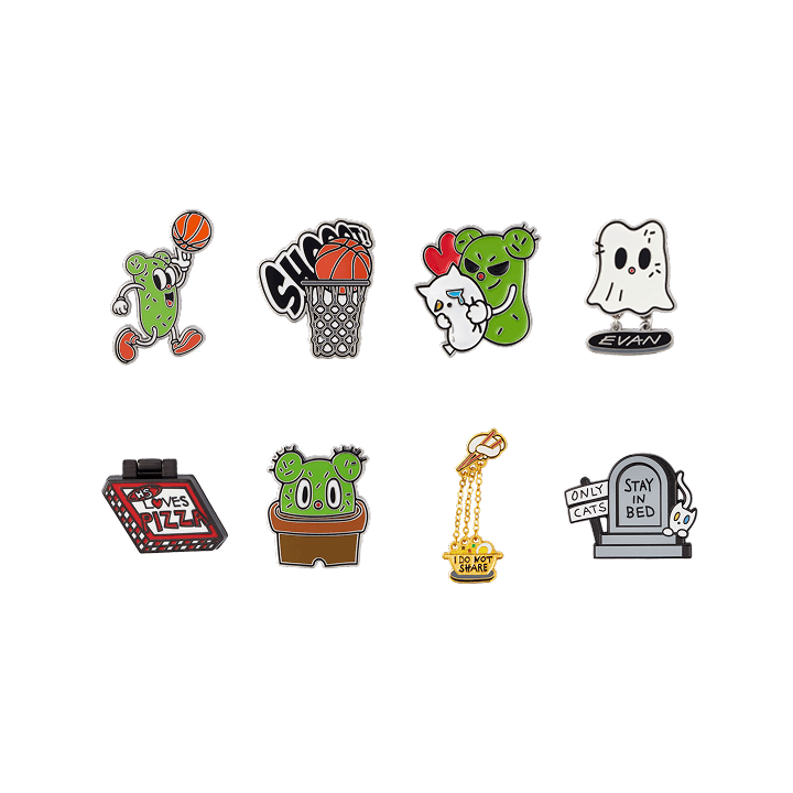  [HEESEUNG] EVAN’S CACTUS AND CAT BADGE COLLECTION - 
An Artist-Made Collection