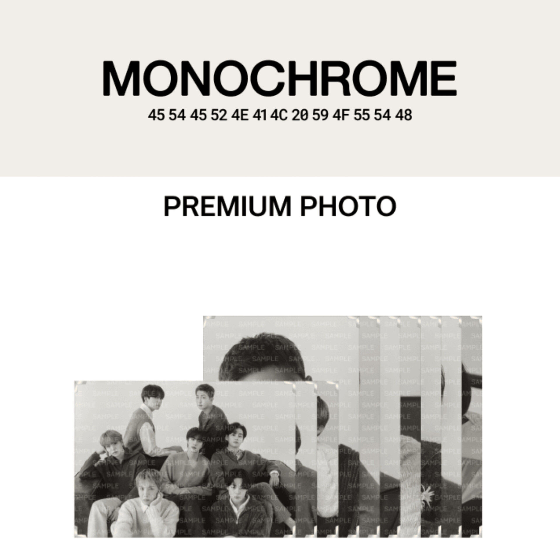 Bts monochrome premium photo