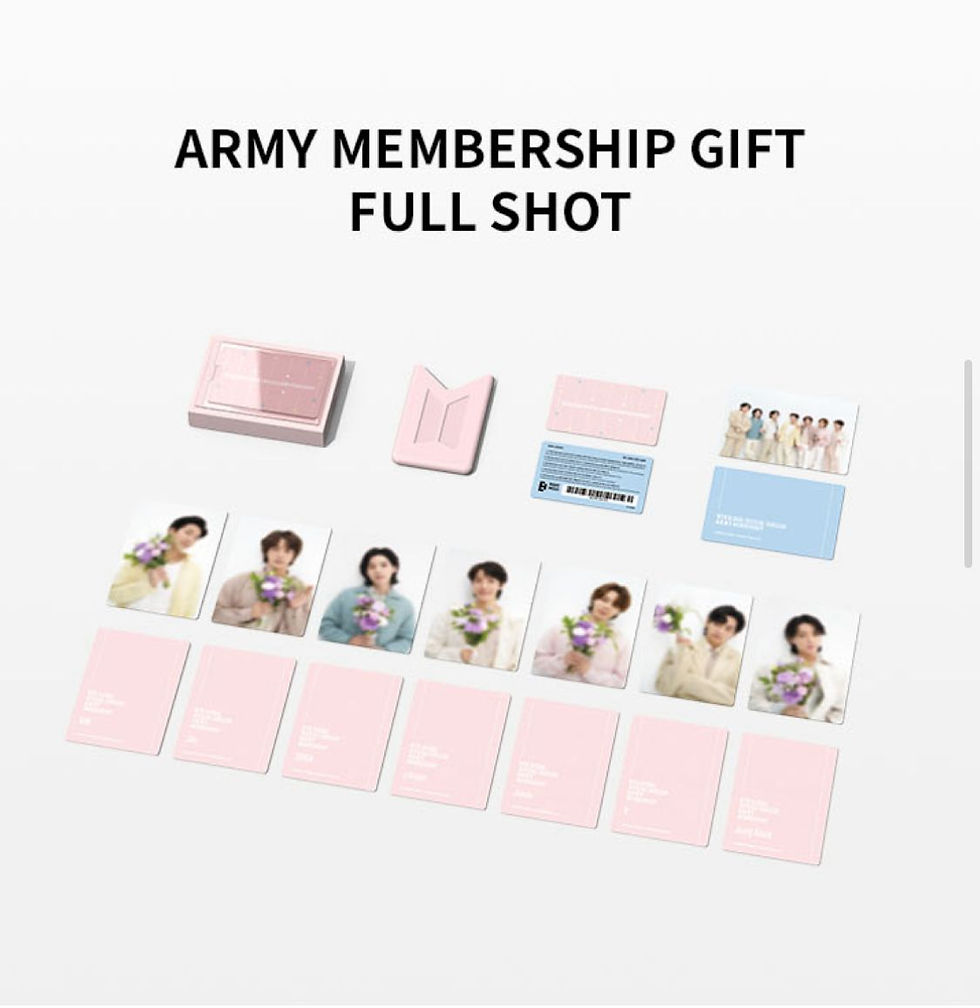 BTS OFFICIAL FANCLUB ARMY MEMBERSHIP GIFT 