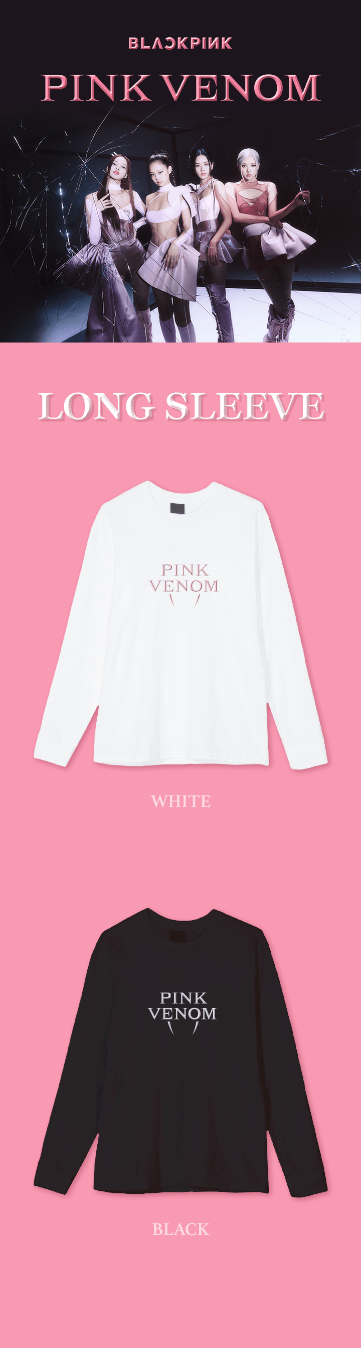 [PINKVENOM] BLACKPINK LONG SLEEVE T-SHIRTS