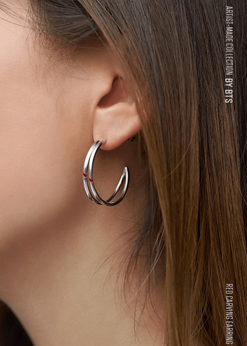 Artist Made Merch Collection - Jimin (Red carving earring