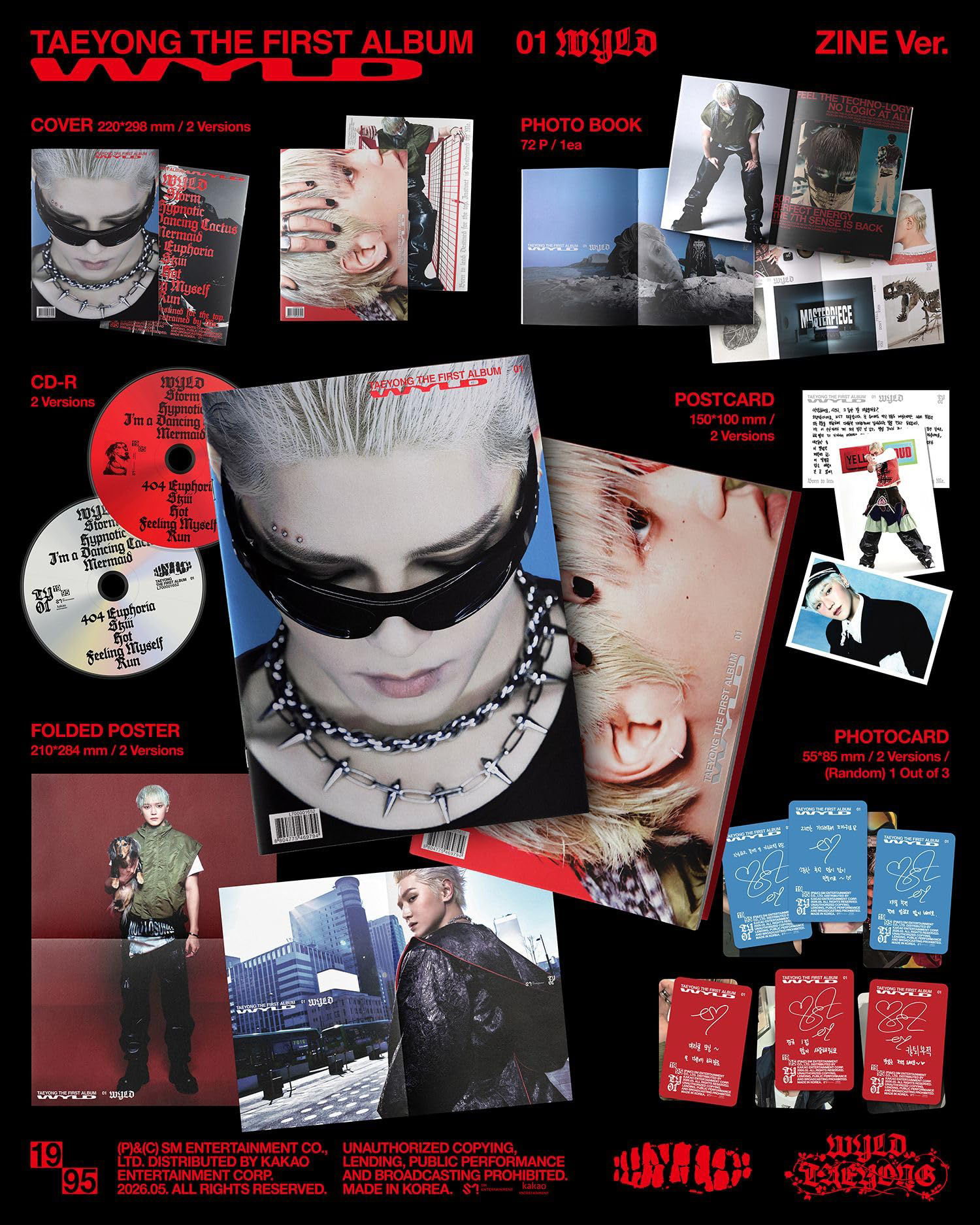 TAEYONG 1st Album ‘WYLD’ (Zine Ver. – Random)
