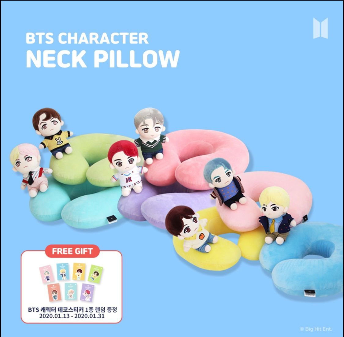 BTS Character Neck Pillow.