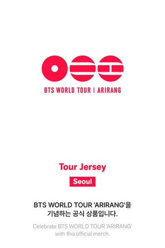 BTS WORLD TOUR 'ARIRANG' OFFICIAL TOUR JERSEY | KPOPINDIAMERCH