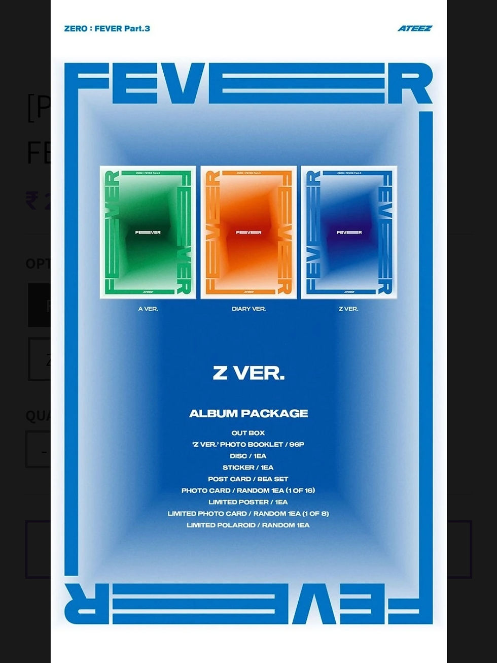 Thumbnail: ATEEZ - mini album volume 6 ( zero : fever part. 3) 