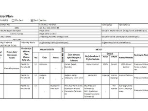 Otomotiv sektörü Kontrol Planı nedir?