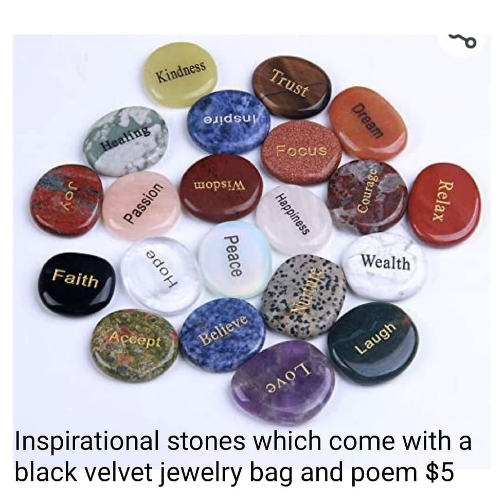 Thumbnail: Engraved crystals ( worry stones)