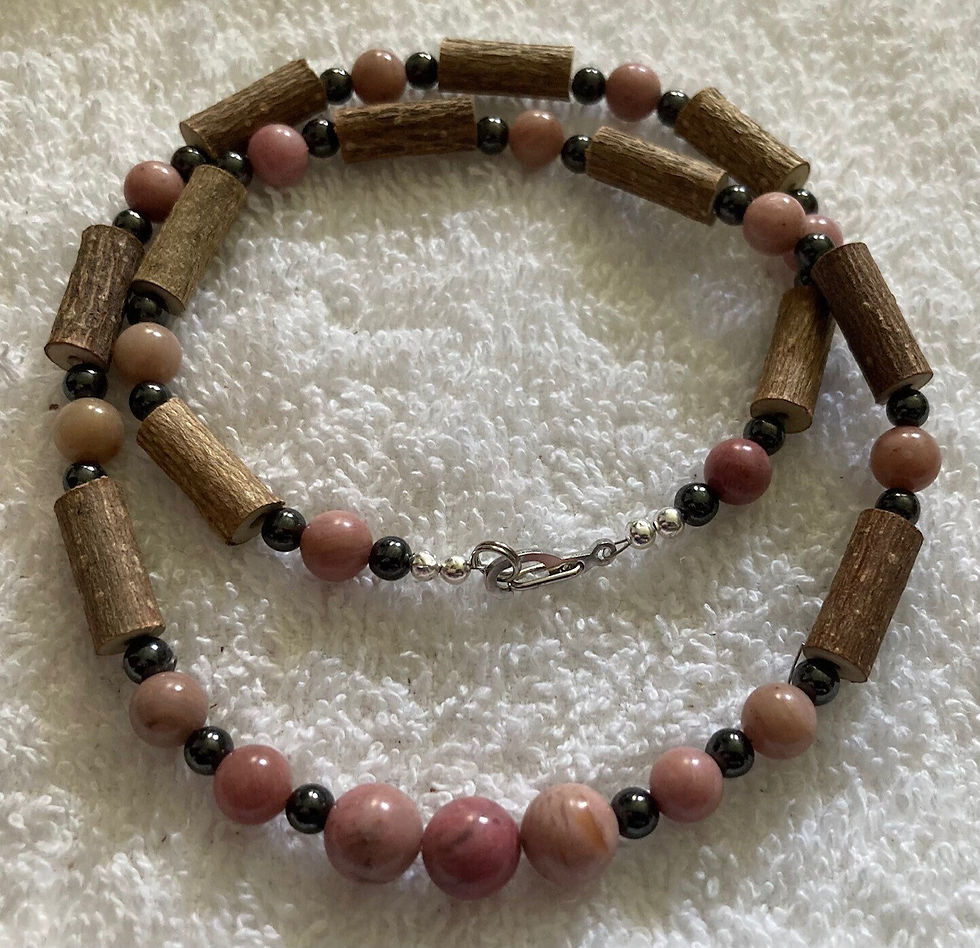 Thumbnail: Hazelwood necklace and 6-8mm stones