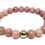 Thumbnail: Bracelet gemstone 8mm with accent bead