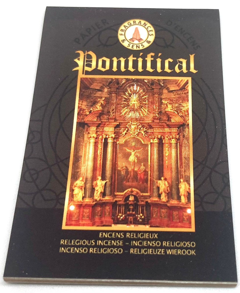 Paper incense One booklet of 36 strips Pontifical religious imported from France
