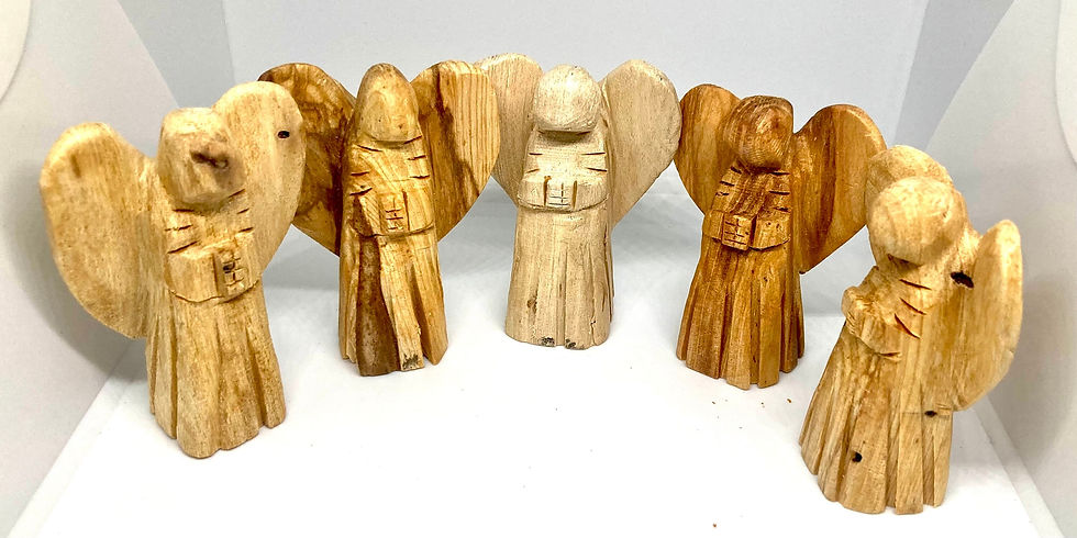 5x Palo Santo Hand Carved Angel