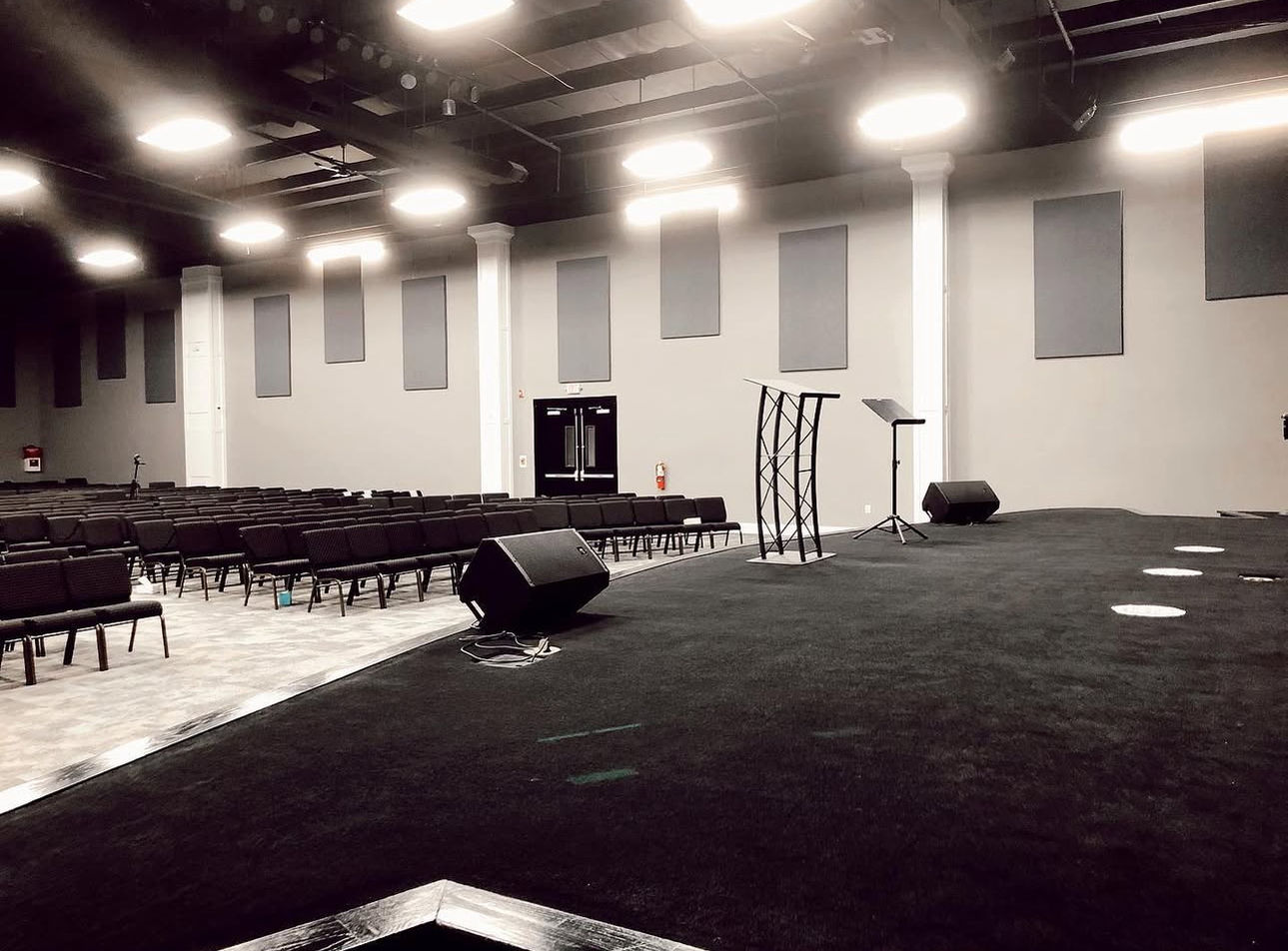 Custom acoustic design to optimize sound environment in worship space