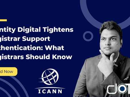 Identity Digital registrar support authentication security update