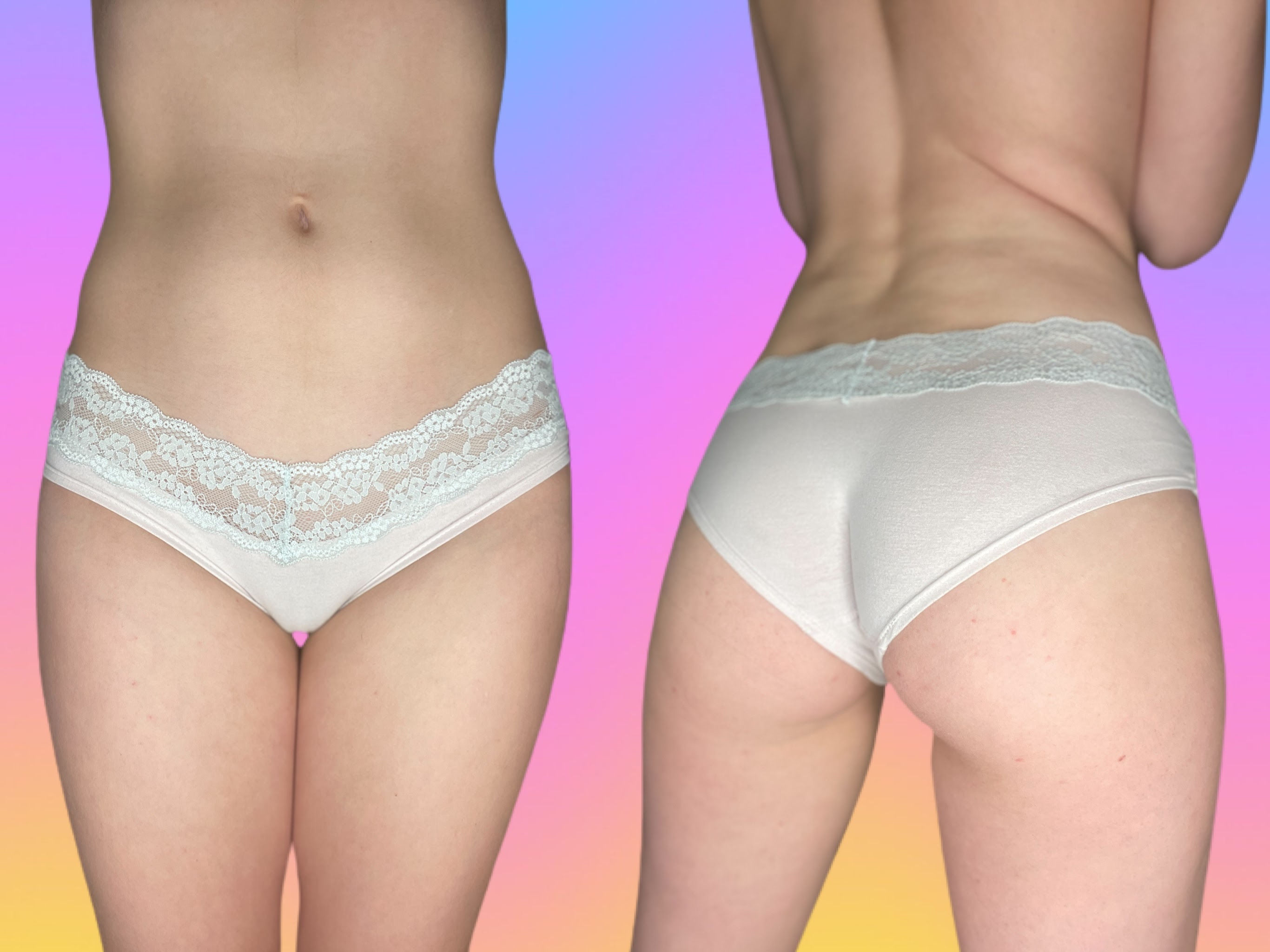 Baby Pink Slip With White Lace