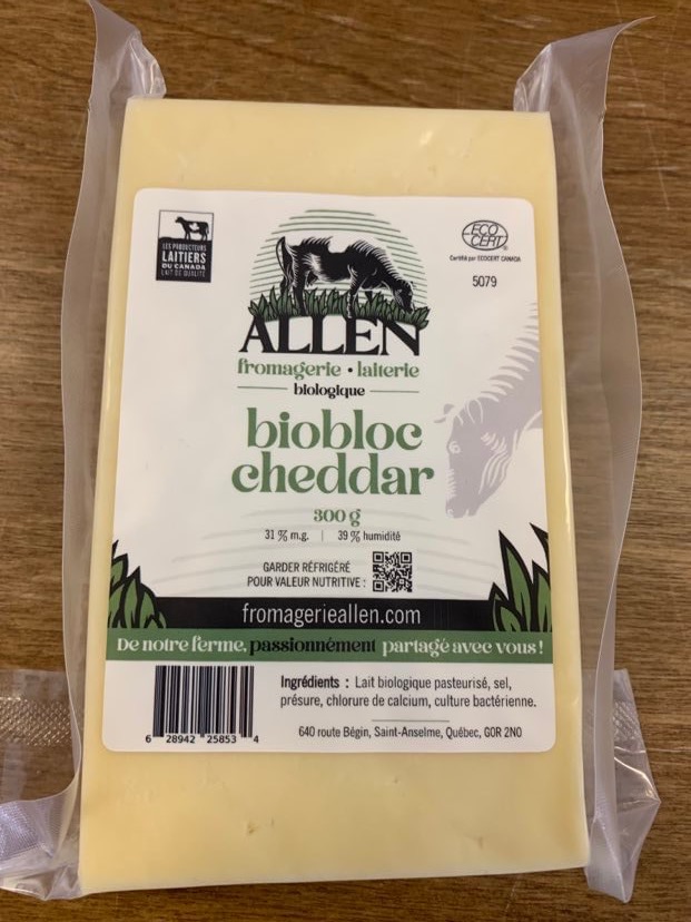 Fromage cheddar bio