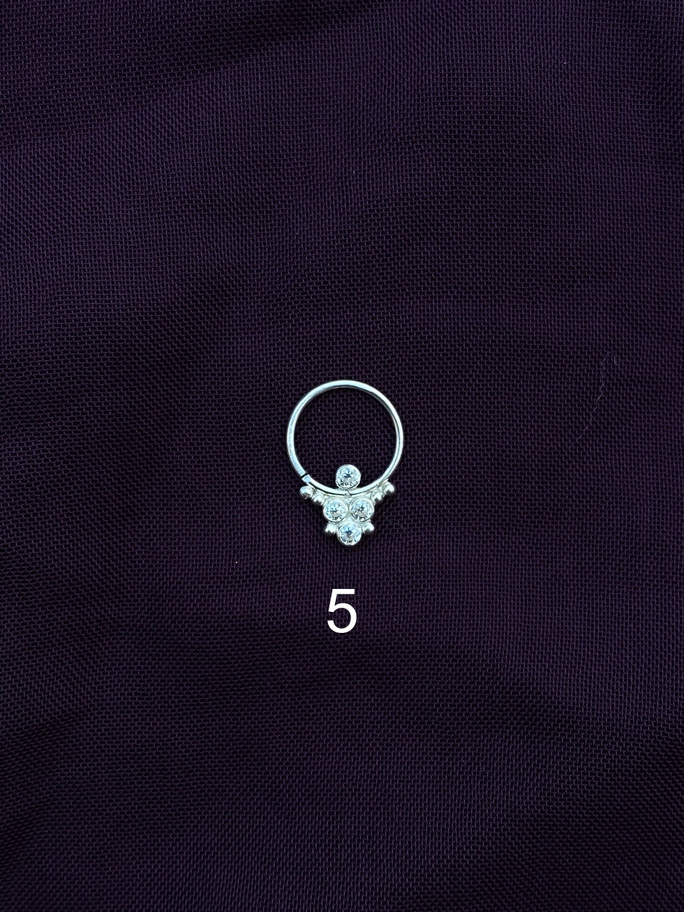 Miniatura: Piercing de plata de India