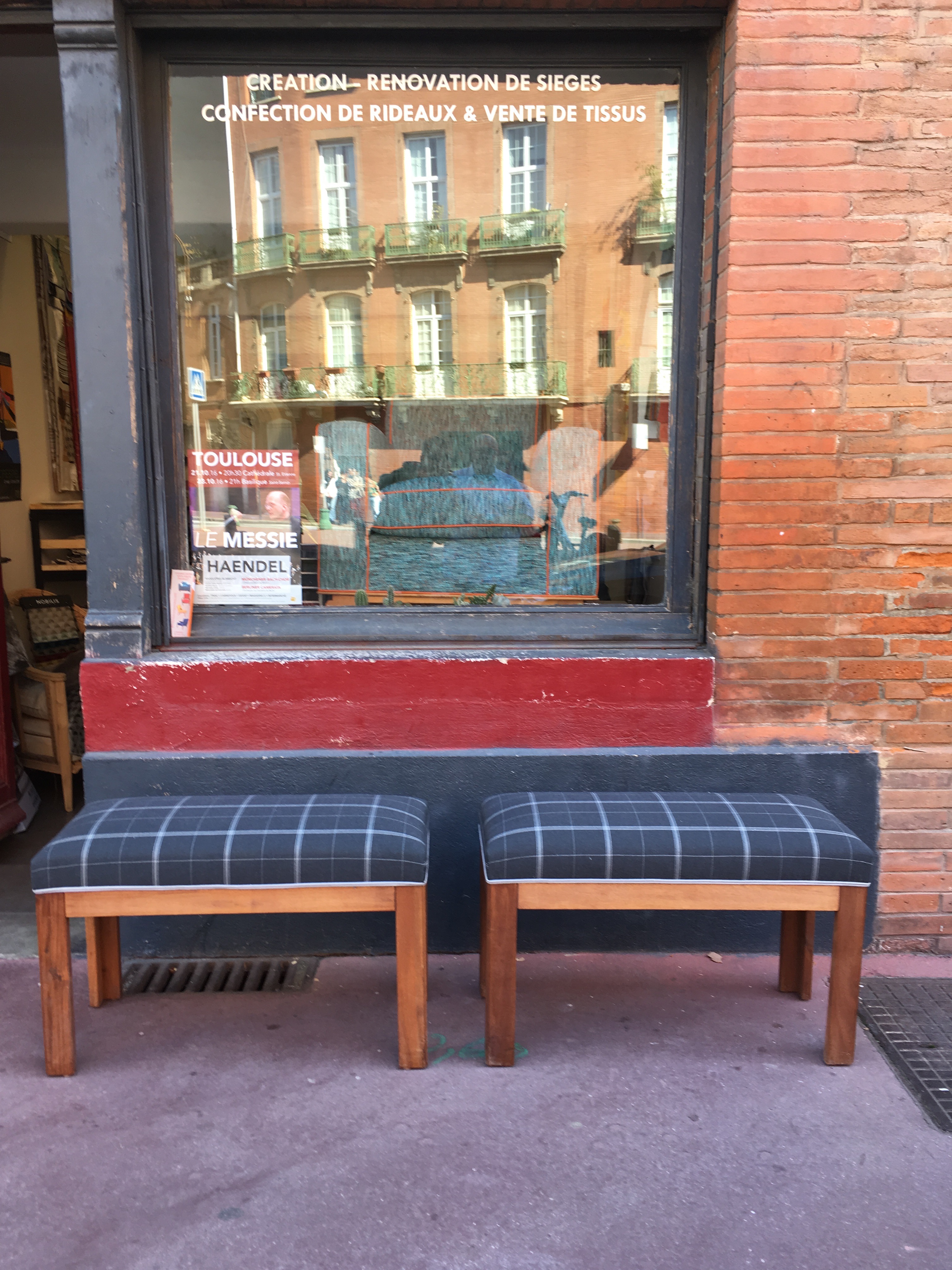 banquettes à carreaux