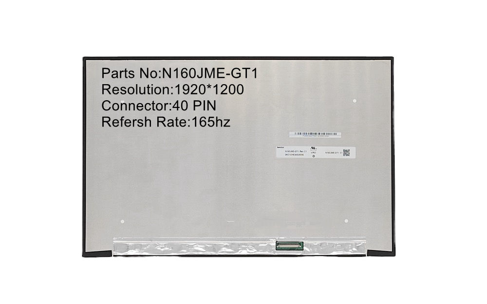 N160JME-GT1 WUXGA 1920x1200 165Hz 16 Inch Display No Touch
