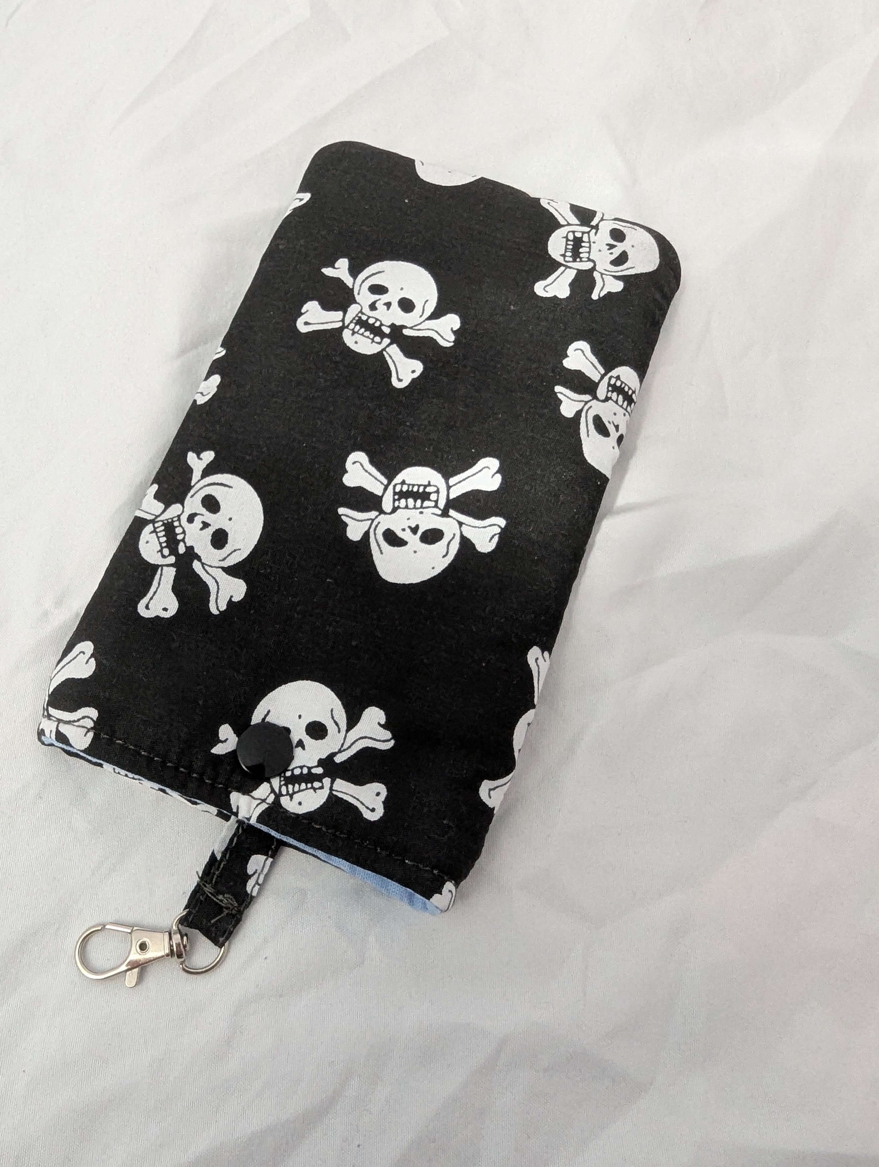 Glasses Case Skull and Crossbones Fabric