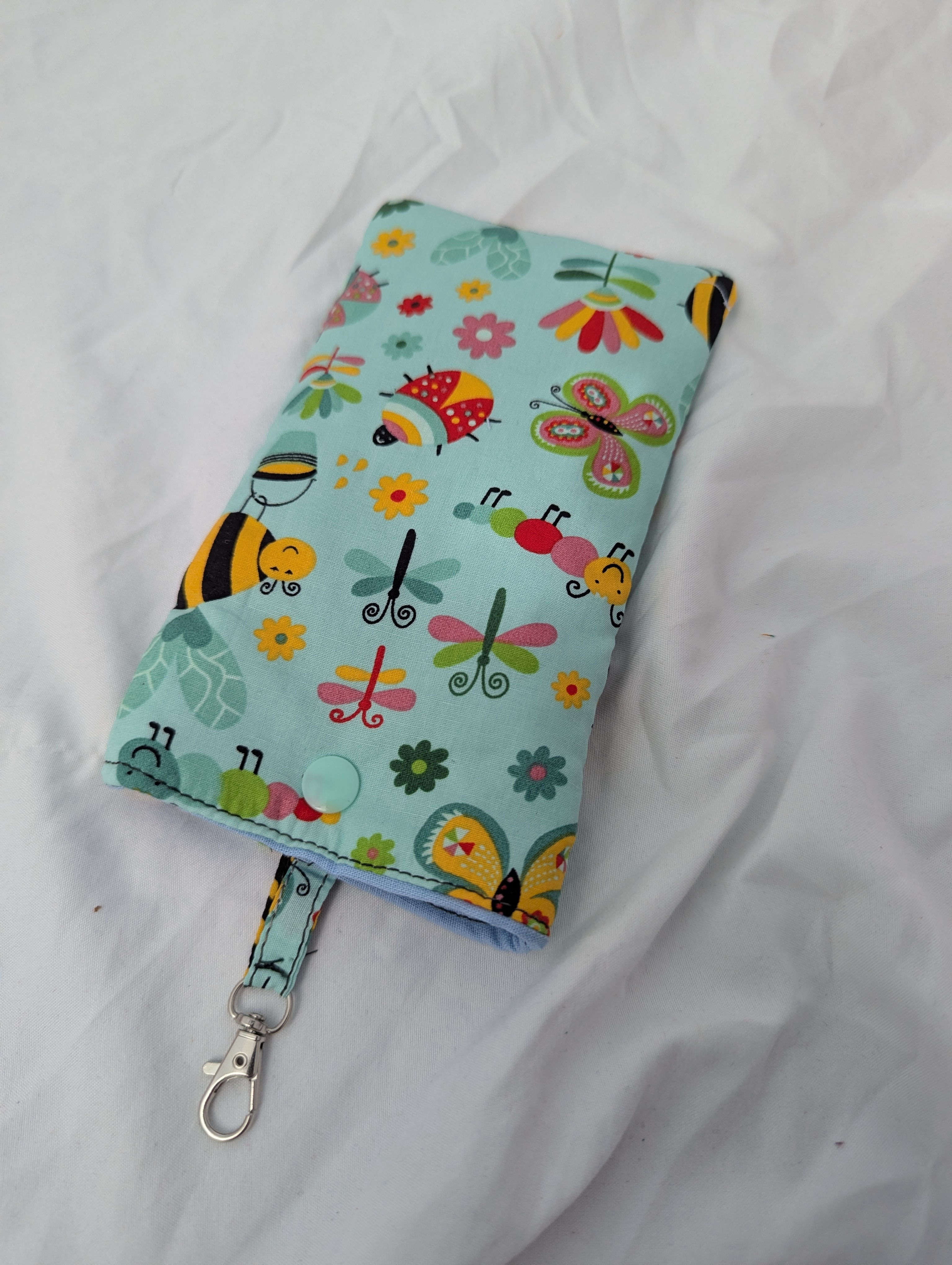 Glasses Case Bees and Butterflies Fabric