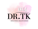 Logo image with ambre colors VRCA Dr. TK behavioral health expert
