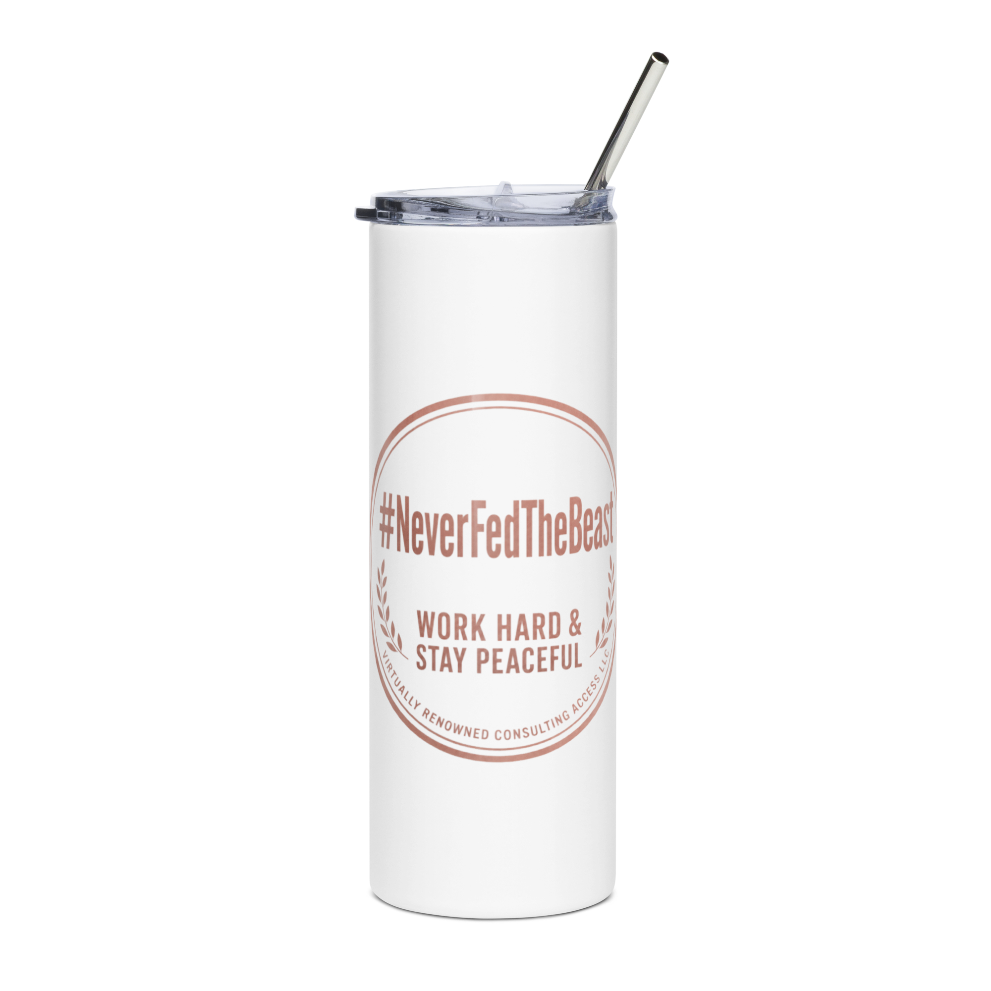 #neverfedthebeast Stainless steel tumbler