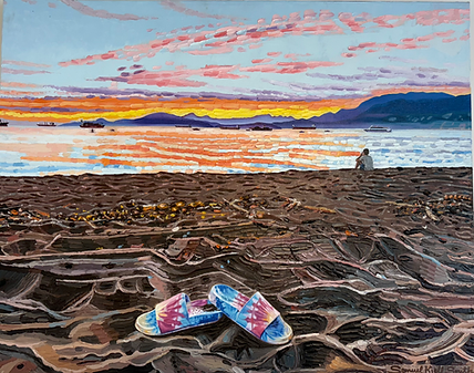 Beautiful Sunset with Sandals