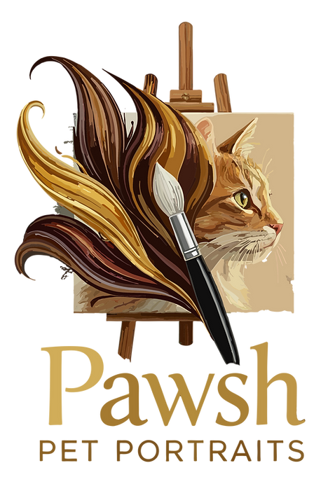 Pawsh Pet Portraits Logo creative brush strokes