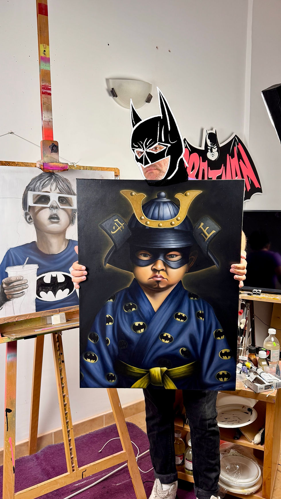 Thumbnail: “Brat-Man: Rises” Original Oil Painting